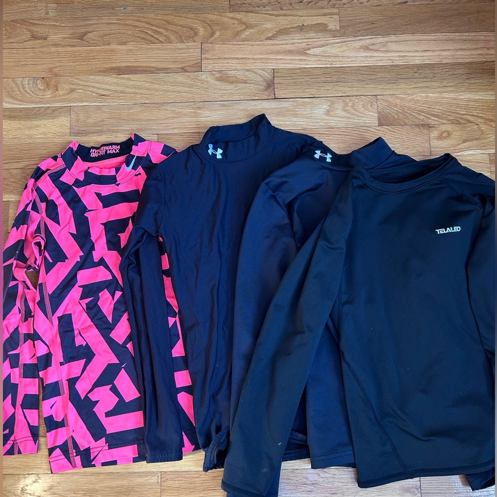 4 long sleeve performance base layers - Nike and Under Armour mediums